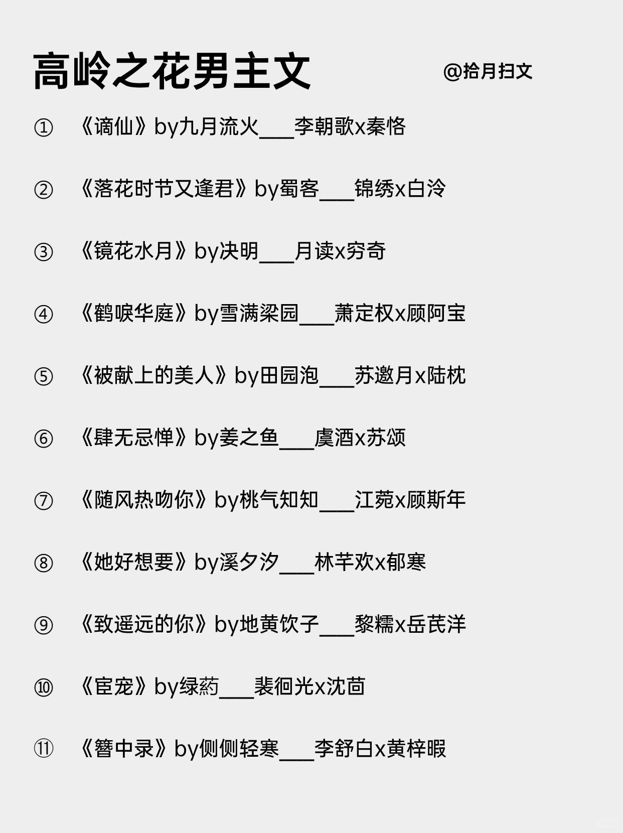 22本高岭之花男主文‼️跌落神坛，化身忠犬