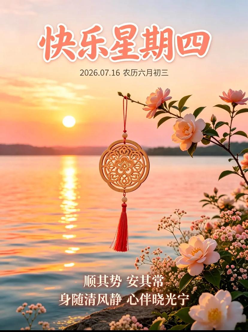 🌺2026./7月16日，朝露沾荷瓣，清风赴早安🌺

🌴☀️新晨启幕，伏天