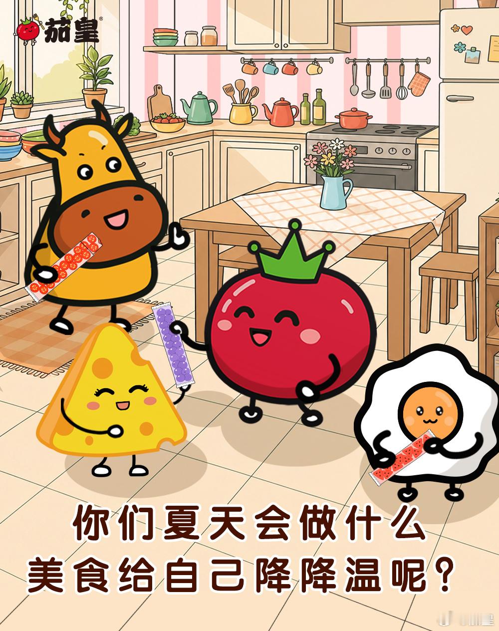 茄皇周周问冰棒 天气一热就想吃点清凉的~小牛翻出水果冰棒教程，步骤复杂到本茄头都