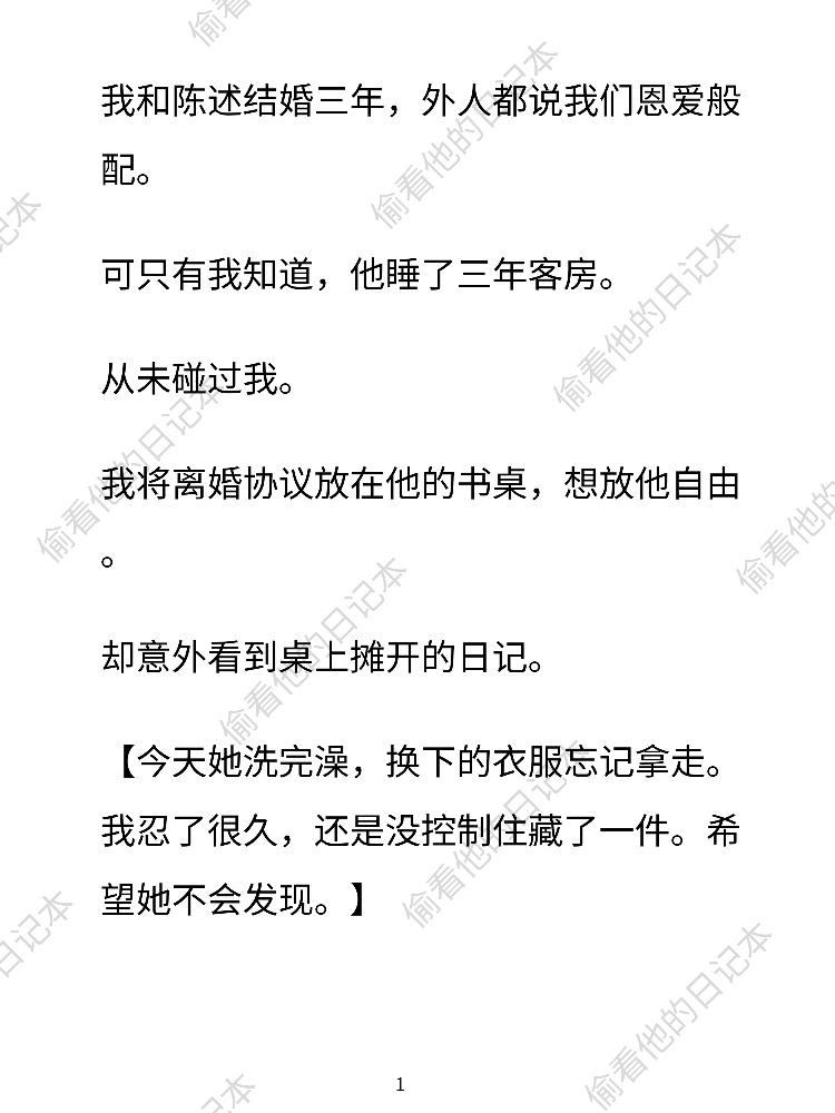偷看他的日记本
