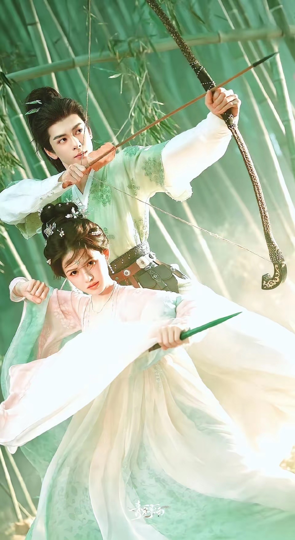 曾舜晞新剧《攻玉》开机，这剧照也太惊艳了，男帅女美，而且妆造特别的清新脱俗，很有