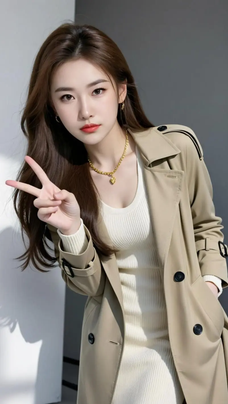 AI风衣时尚写真 ai创作