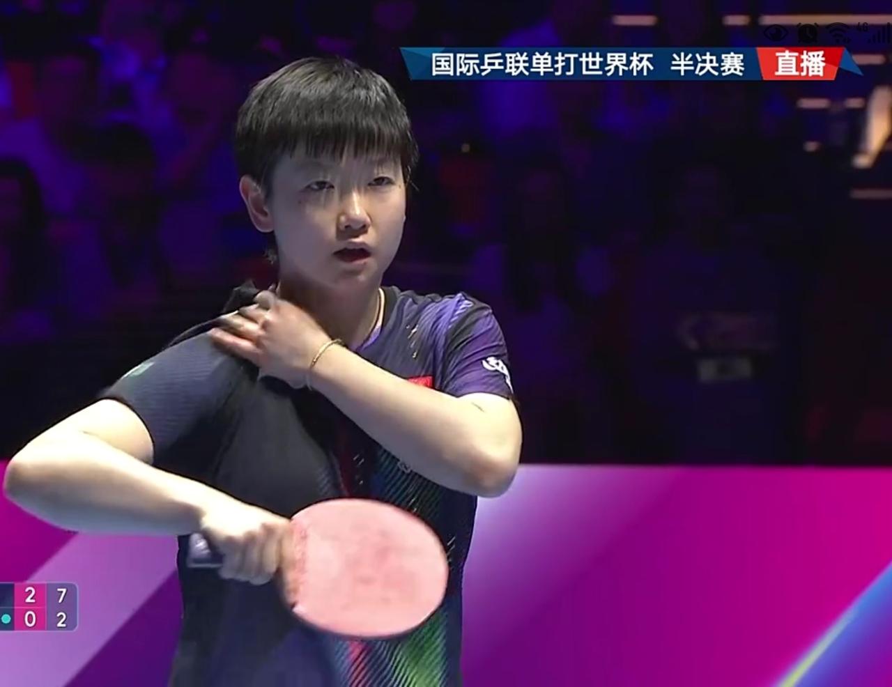 孙颖莎4-0横扫莎宾.温特！轻松晋级国际乒联单打世界杯决赛
​
​      在