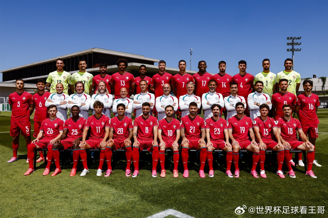 葡萄牙本届世界杯全家福：C罗站在后排C位，B席坐在第一排中间葡萄牙官方晒出了本届
