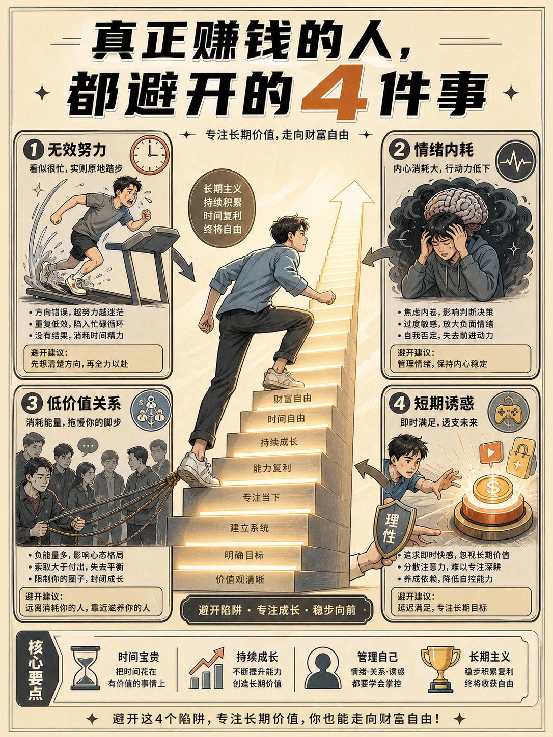 真正赚钱的人都避开的4件事。