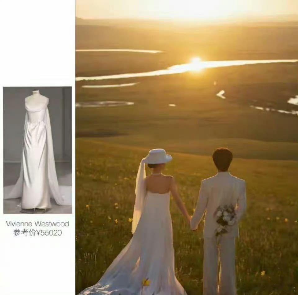许嵩婚纱礼服是借的 曝冯禧西太后婚纱价值5万多 对外借口借礼服拍MV，结果用来拍