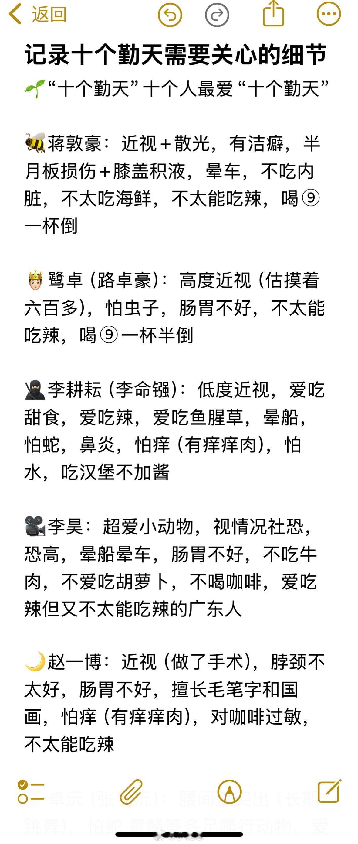 十个勤天[超话]🌱｜记录一下十个勤天需要关心的细节🌱“十个勤天”十个人最爱“