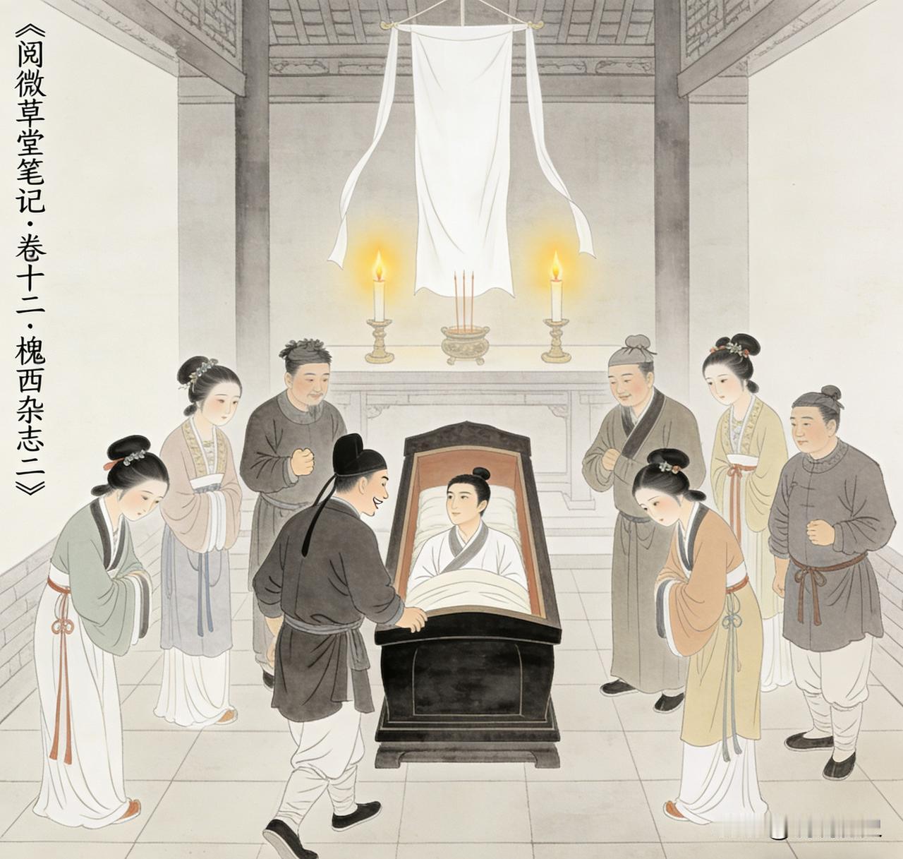 古代有个财主，家财万贯，还有7个小妾。可他却在27岁时病逝了，下葬时，管家和小妾