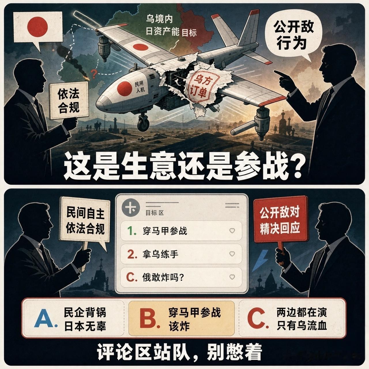 日本无人机送进乌前线：是“民间生意”，还是偷偷参战？

先抛三个扎心问题，评论区