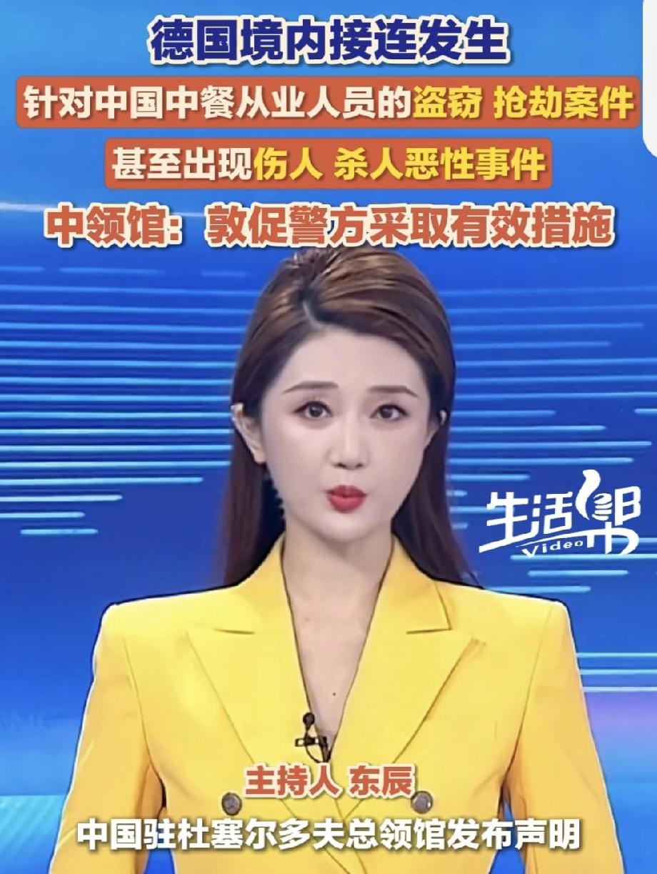 针对德国中餐从业人员盗抢等案件频发 最近德国针对中餐从业人员盗抢等恶性案件频发，