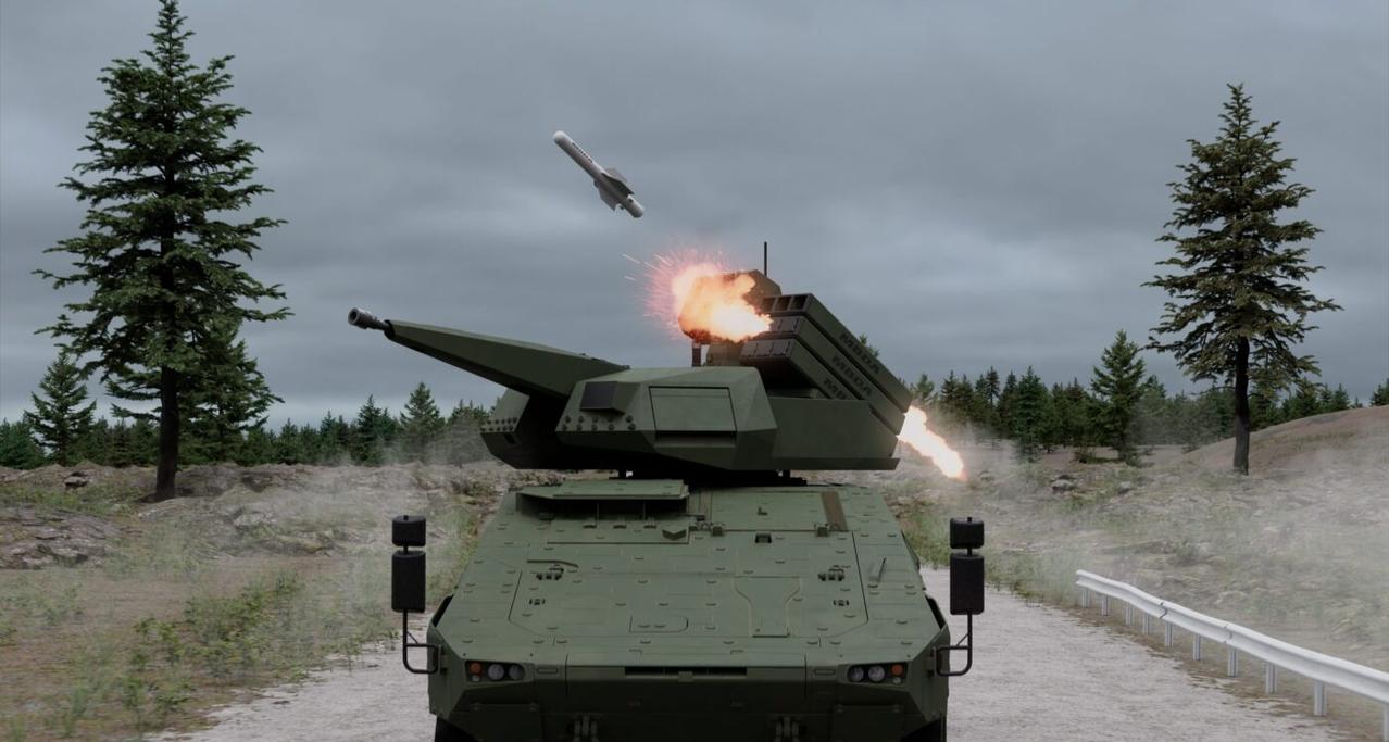 德国莱茵金属“Skyranger 30”弹炮一体轮式自行防空系统，携带30毫米自