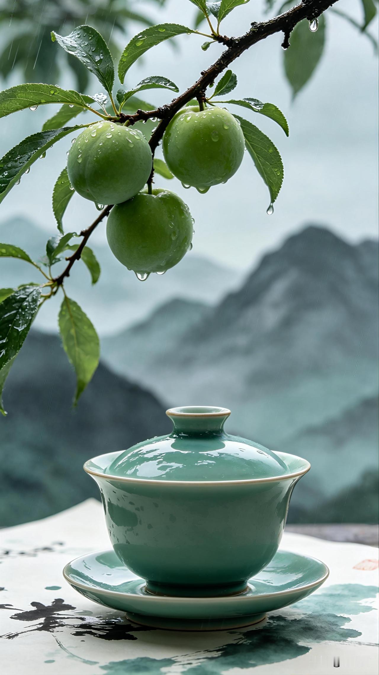 《青》
青是雨后的山色，
青是未熟的梅子，
青是瓷器的釉光，
青是墨迹未干时，