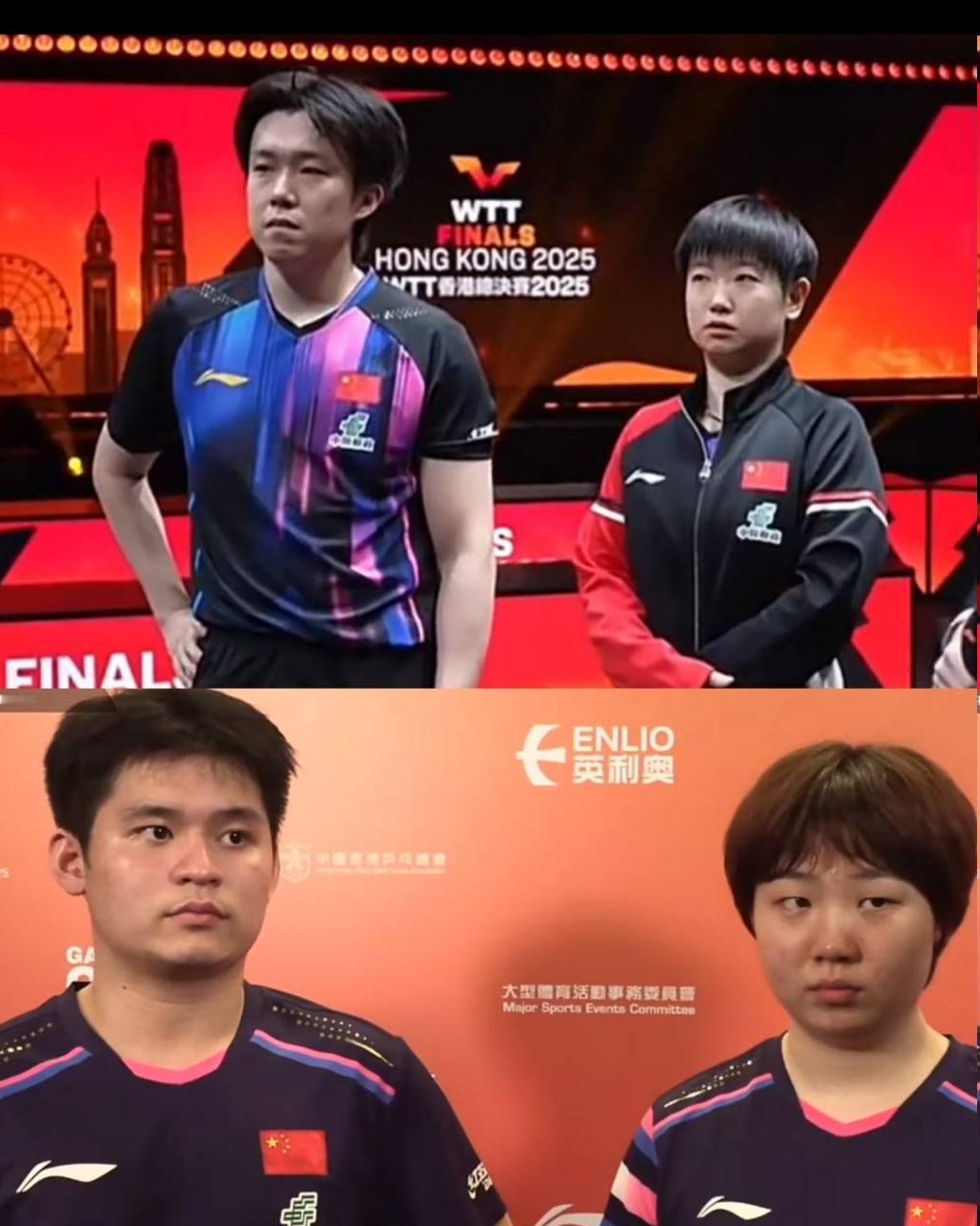 🔴混双｜王楚钦/孙颖莎3-0林诗栋/蒯曼三局比分：13-11，12-10，11