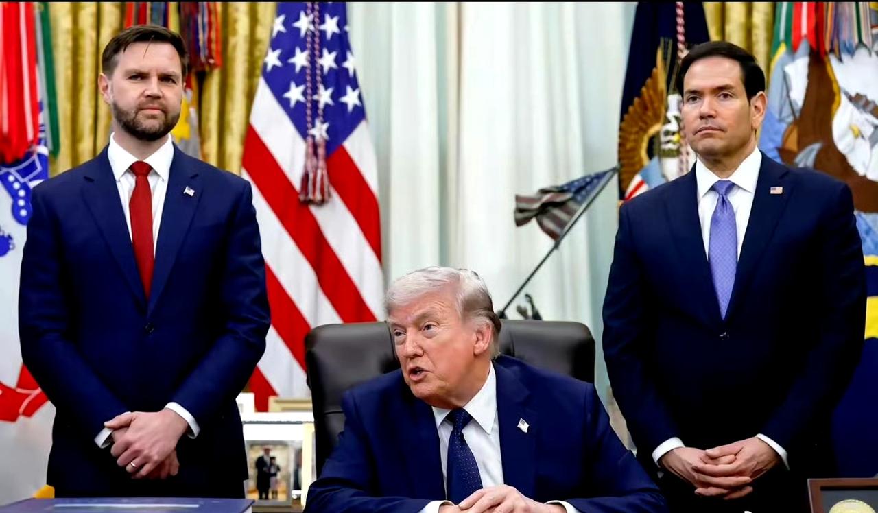 特朗普说，万斯和鲁比奥搭档参选2028可谓完美的理想组队。 ​​​