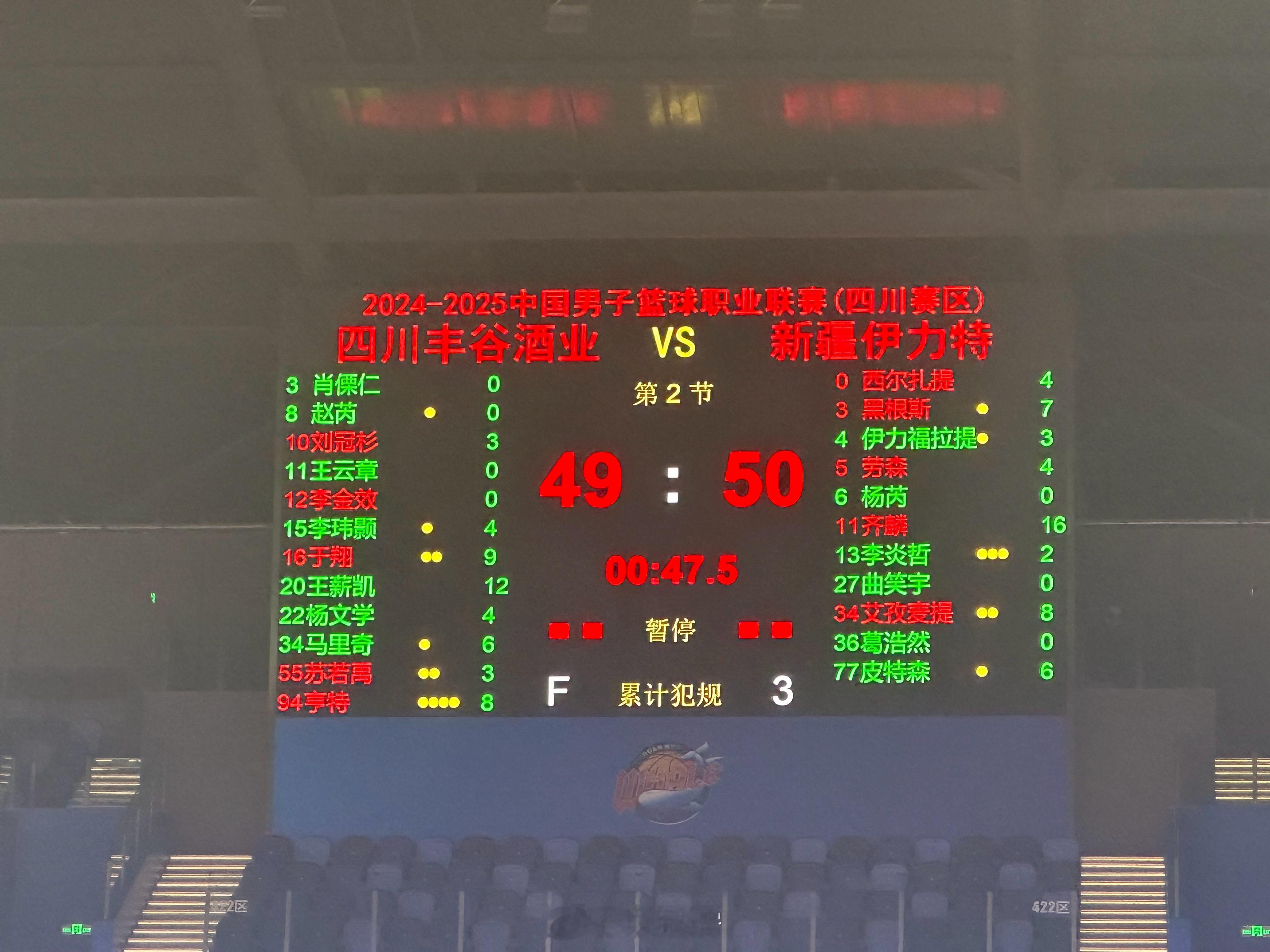 第二节接近尾声，终于反超！  
