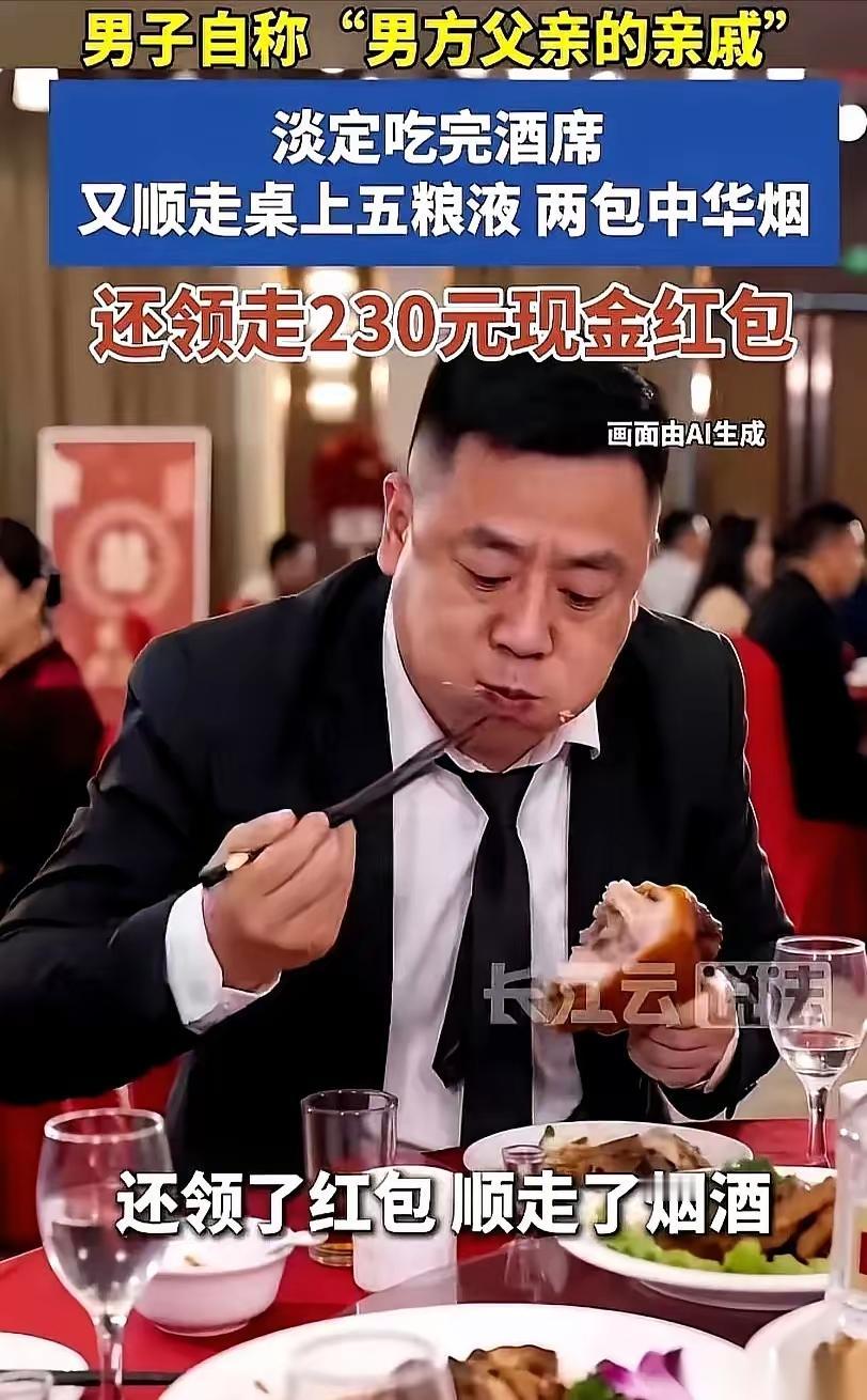 温州婚宴惊现“职业蹭客”：揣走五粮液、抢走现金红包，全程演技炸裂，主人家报警后全
