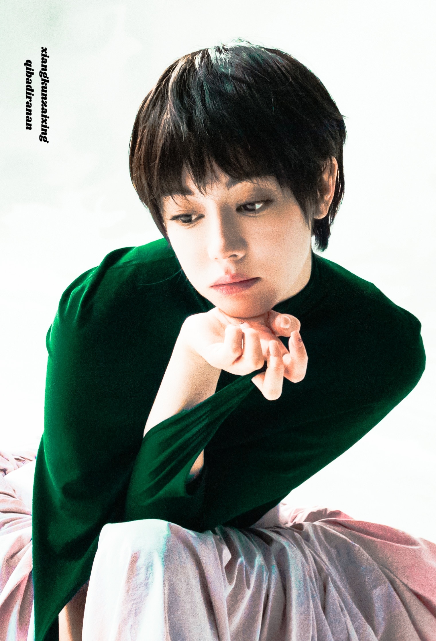 迪丽热巴ELLE自修｜短发｜｜🈲改｜星期巴画质修复和未画质修复💚 