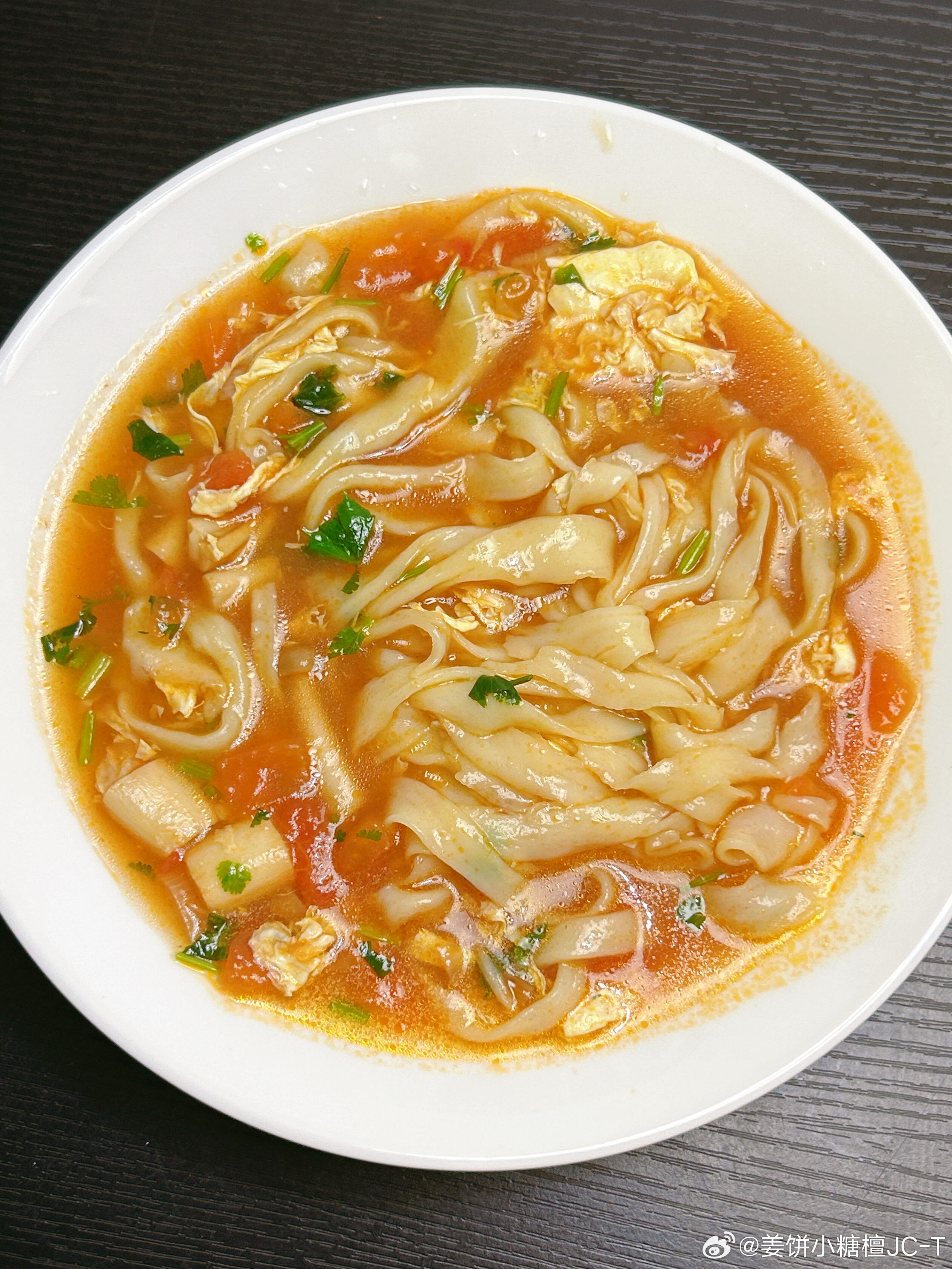 今天吃番茄鸡蛋汤面 ​​​