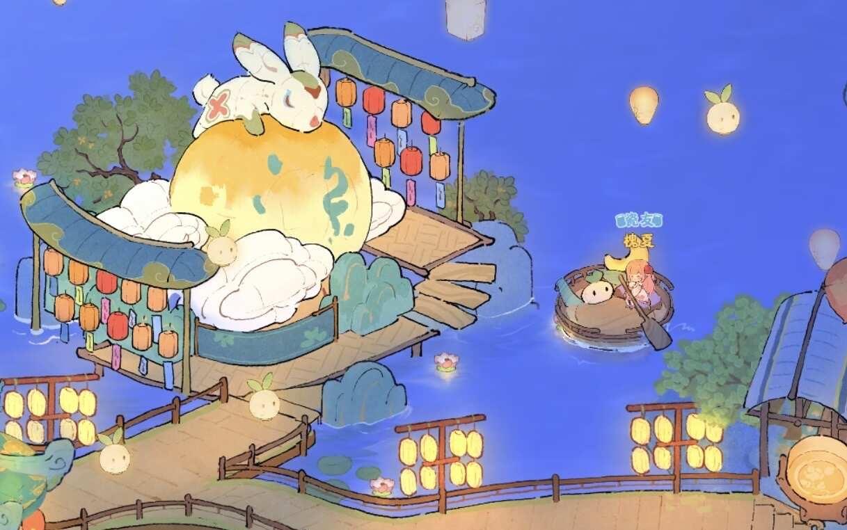 桃源这次的活动好好玩啊
新开的版图里每一个建筑都可以玩小游戏，
	
先去游船看灯