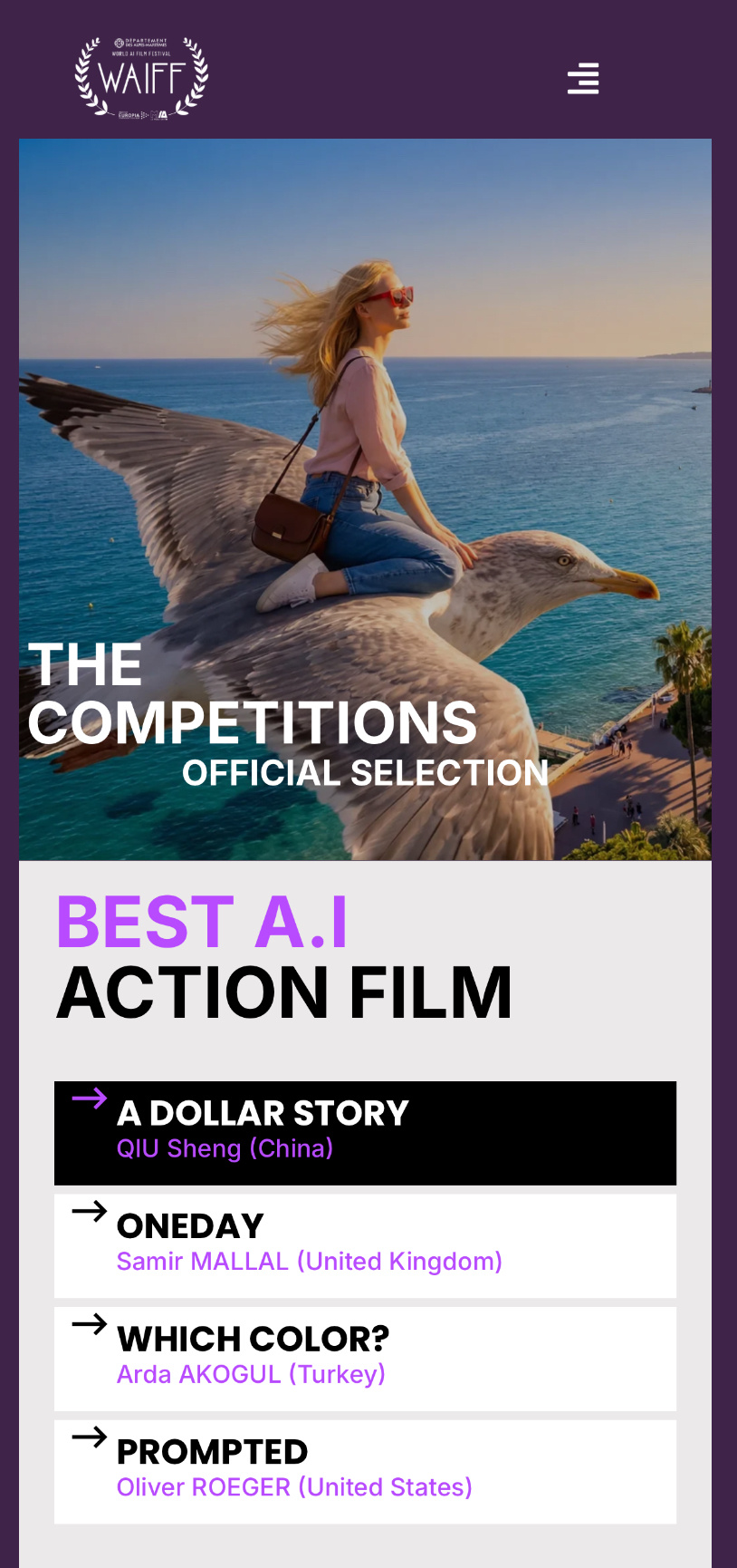 中国导演仇晟作品在戛纳世界AI电影节获奖中国导演仇晟凭AI短片《A Dollar