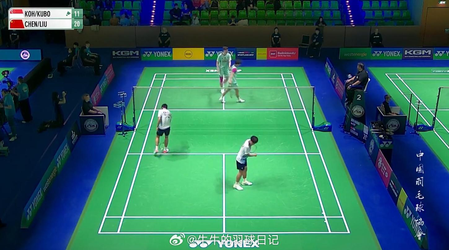 男双 1/8赛高永杰/洼纯佑 11-21 陈柏阳(6)/刘毅2026年德国羽毛球