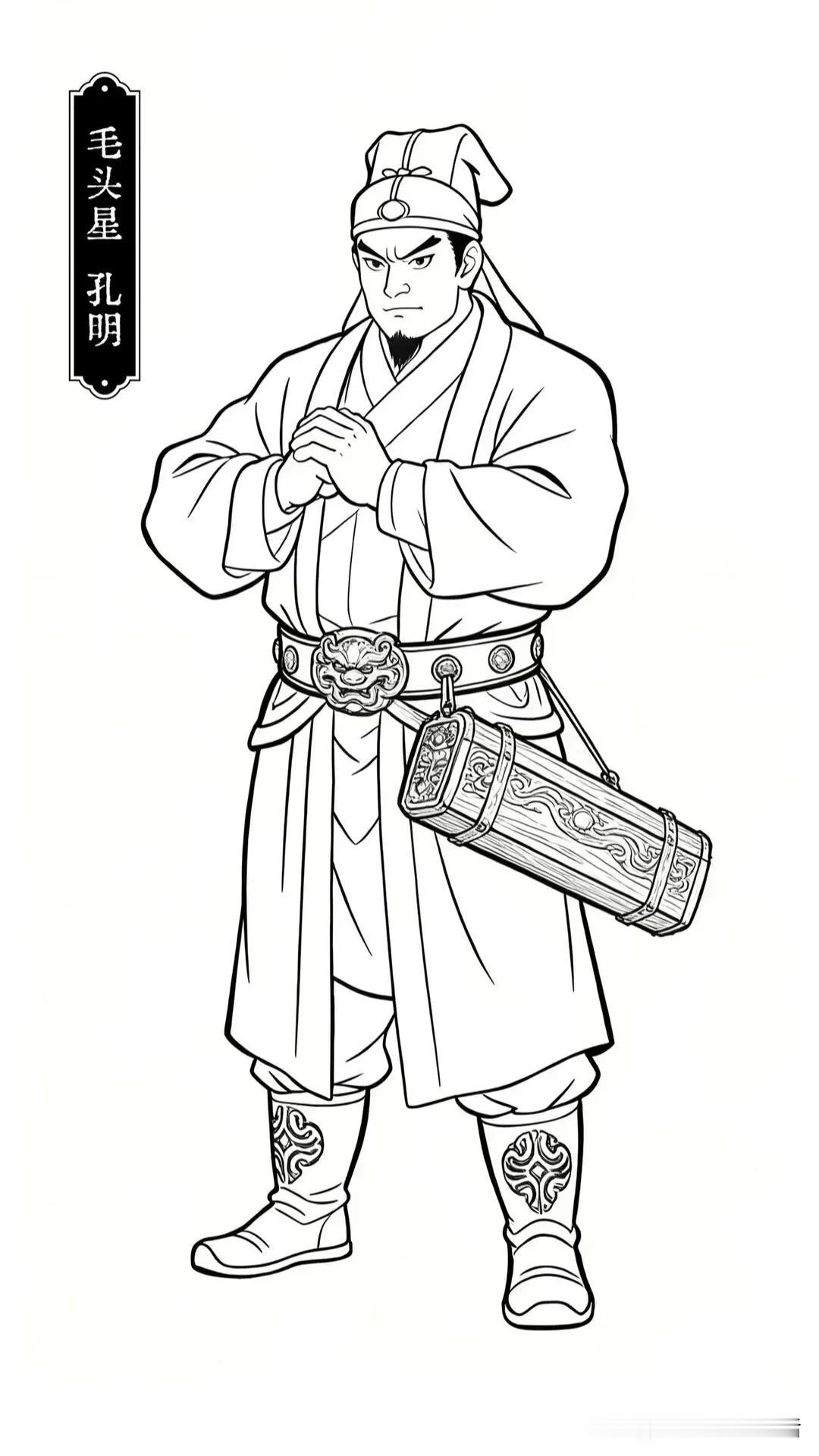 历史人物白描图欣赏