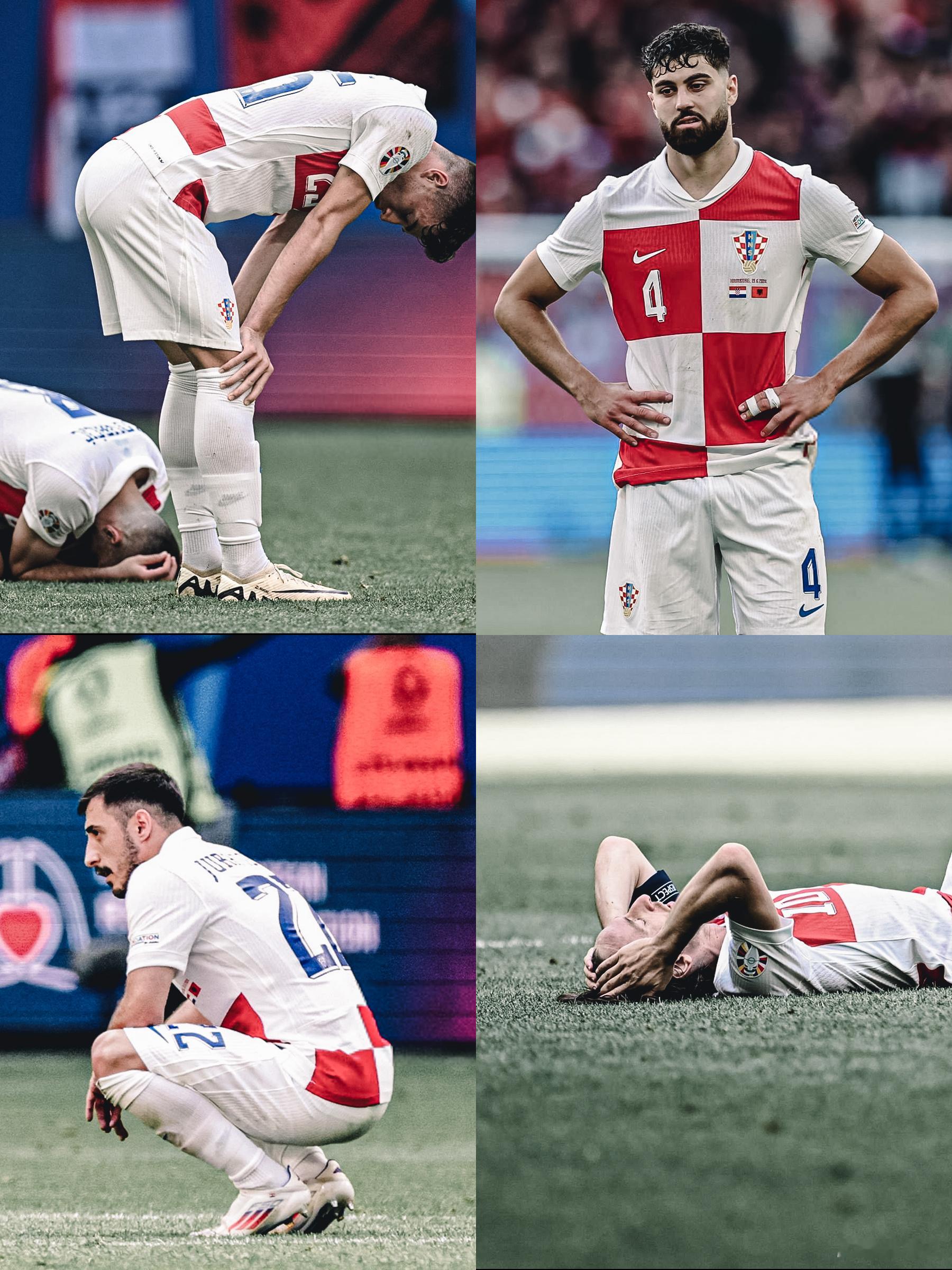 遗憾的格子军团。🇭🇷#克罗地亚2比2阿尔巴尼亚##欧洲杯# ​​​
