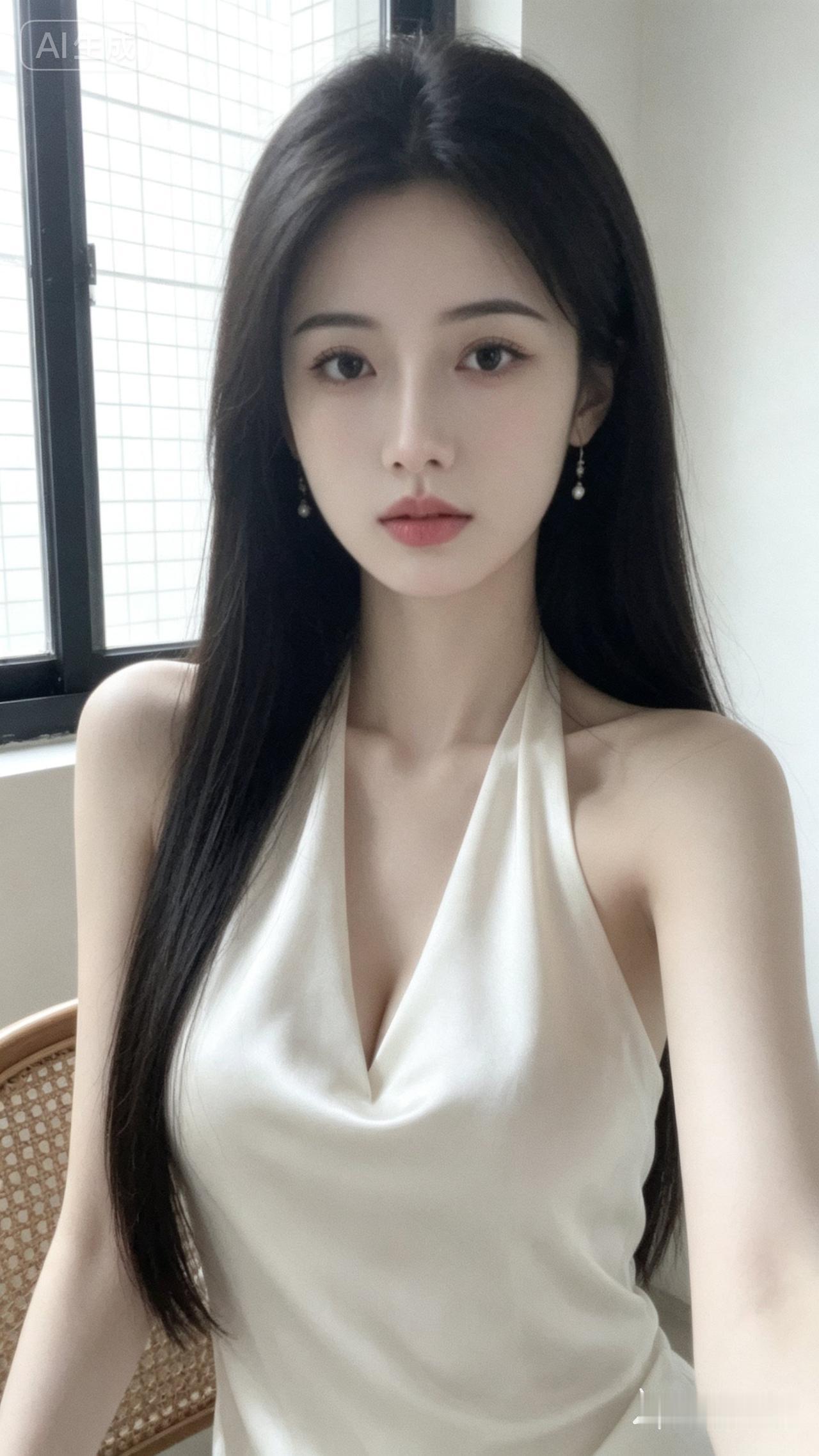 优雅白裙少女，静谧时光里的温柔