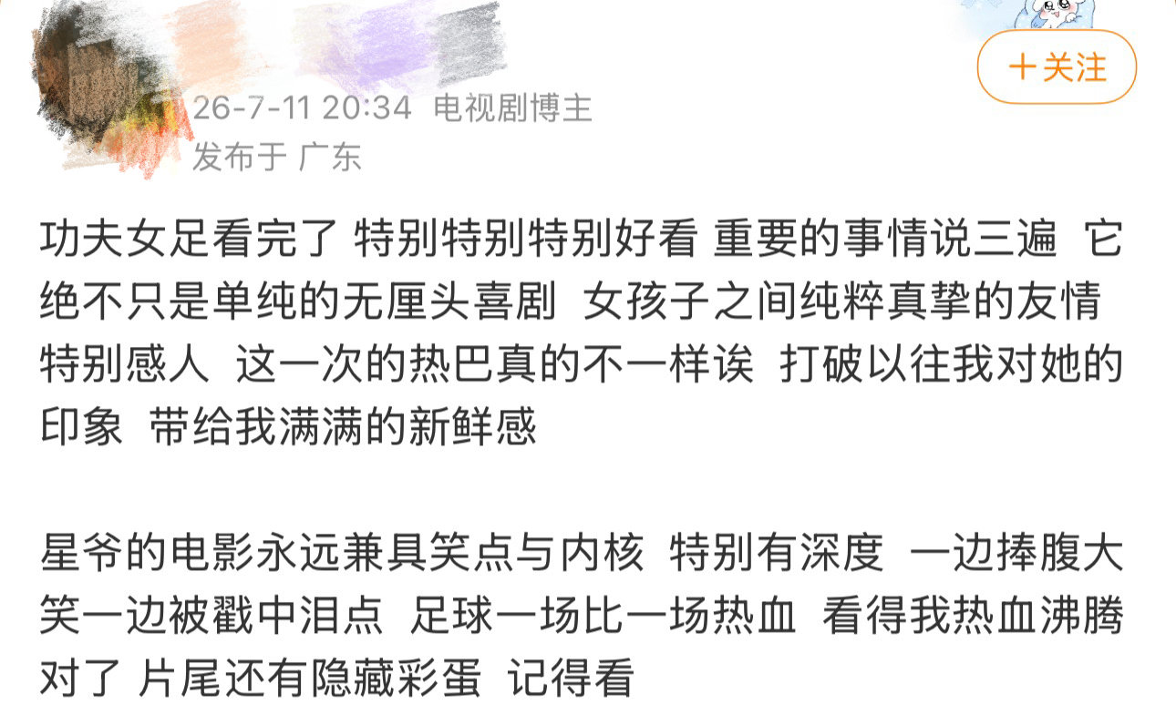 功夫女足影评购入二刷电影票，慢慢品读影评，十分惬意。功夫女足票房成功突破三亿，收