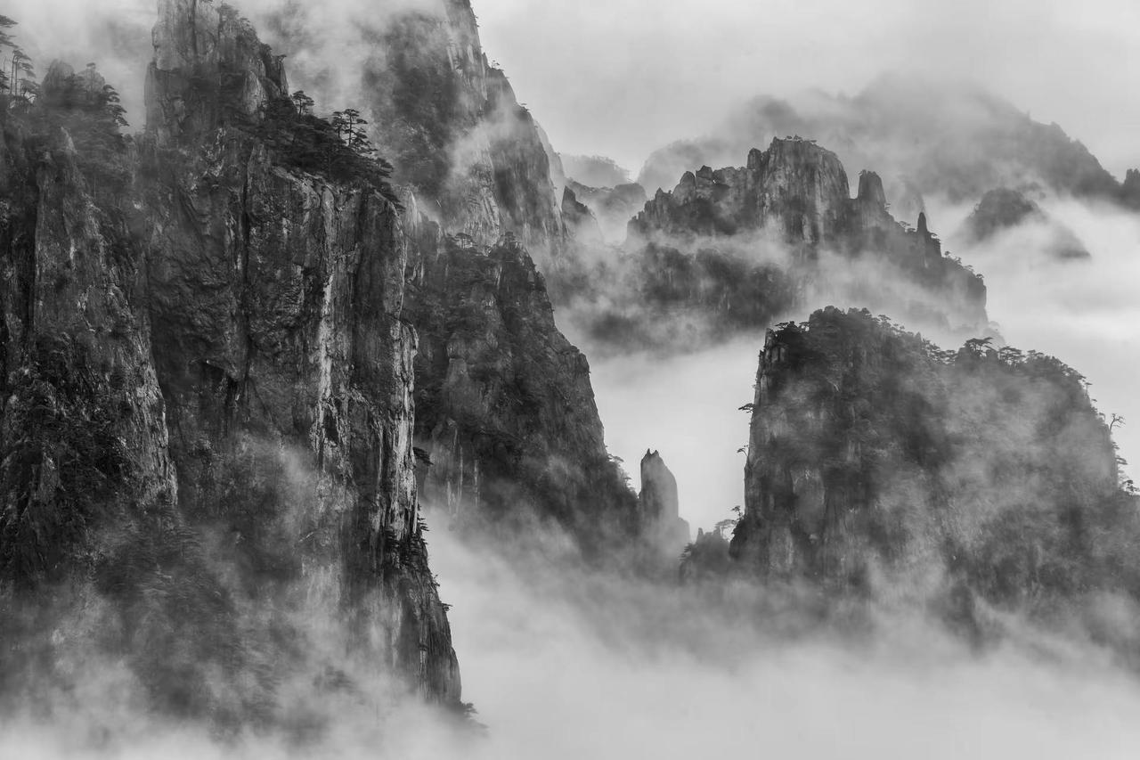 黄山。黄山风光摄影 感受大自然的鬼斧神工摄影 风景摄影 我用摄影看世界