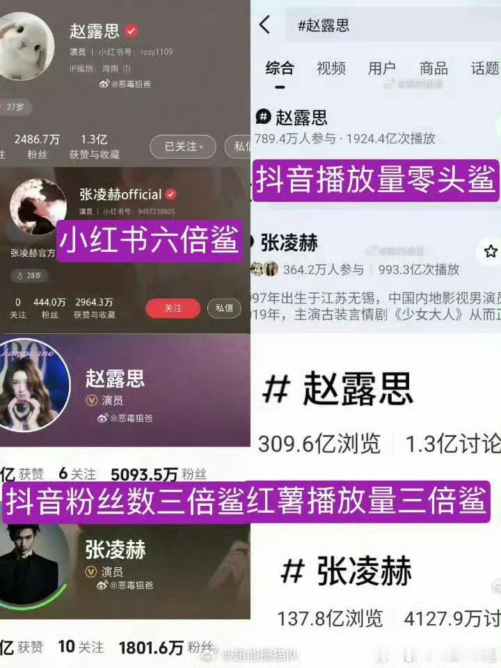 张凌赫广场被赵露思粉丝屠了我就把图放在这里了，自行体会吧 