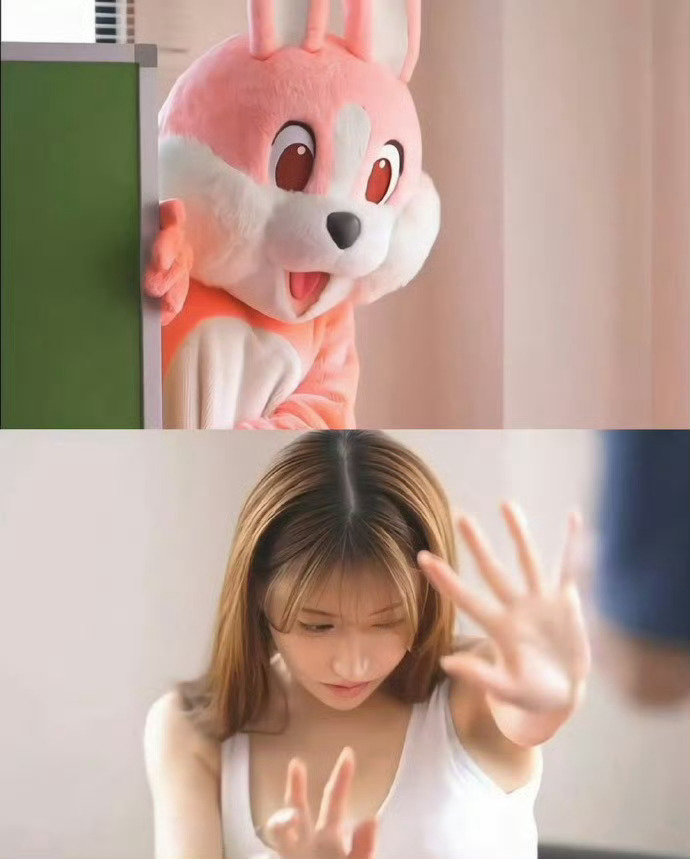 女孩严重社恐，妈妈给她找了一份不需要露脸的工作，套着玩偶服发传单。