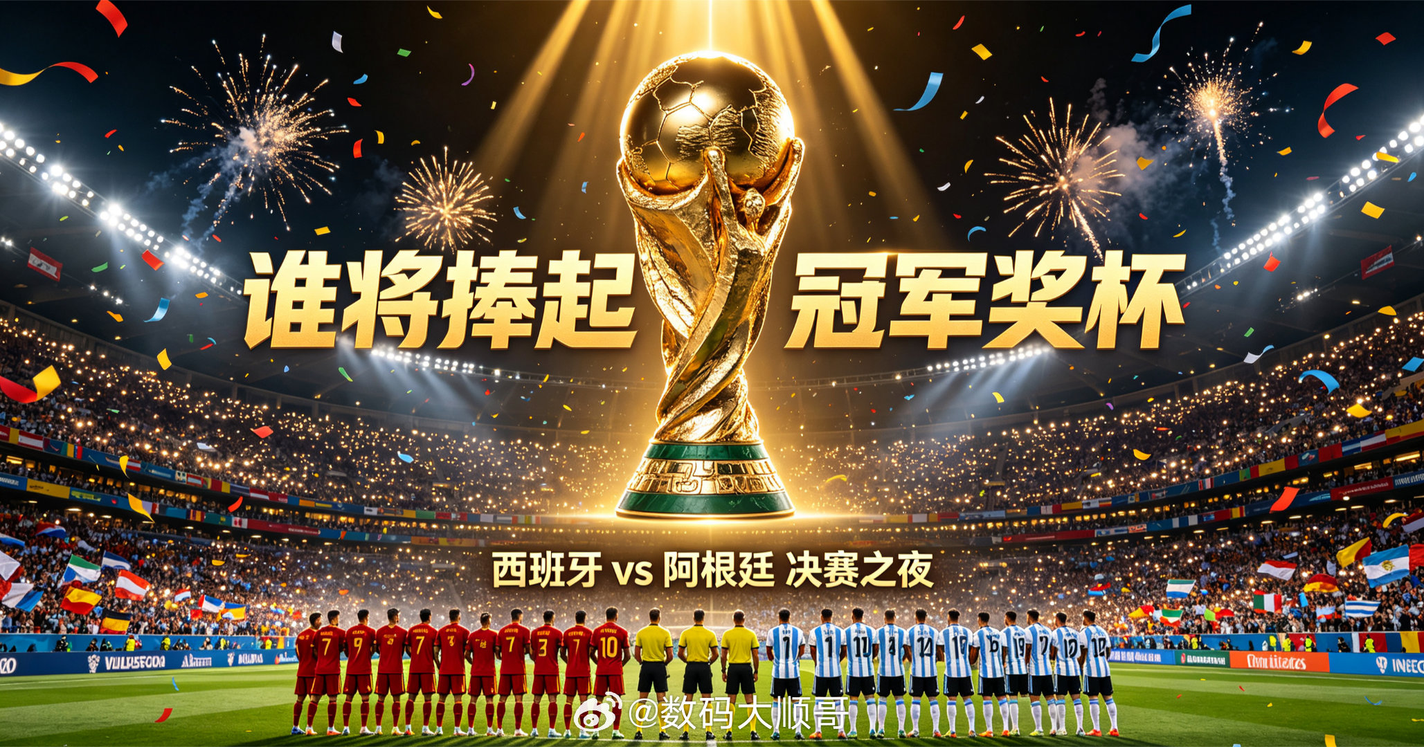 明天凌晨3点，本届世界杯的焦点战就要打响了。冠军归属即将揭晓对阵双方一边是时隔1