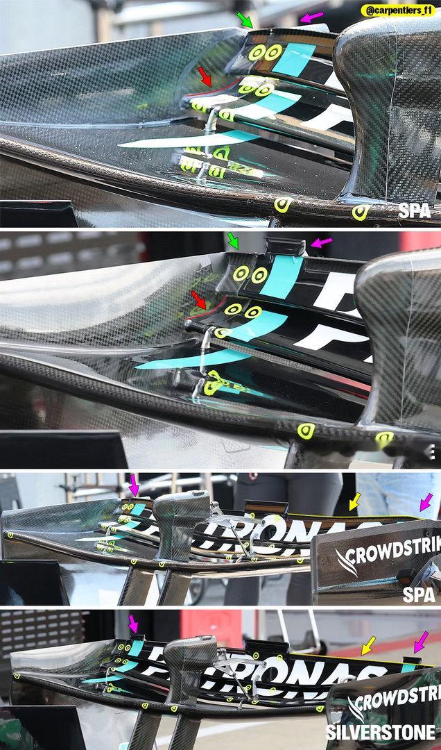 F12026F1比利时大奖赛 梅赛德斯在比利时大奖赛带来的低阻尾翼 