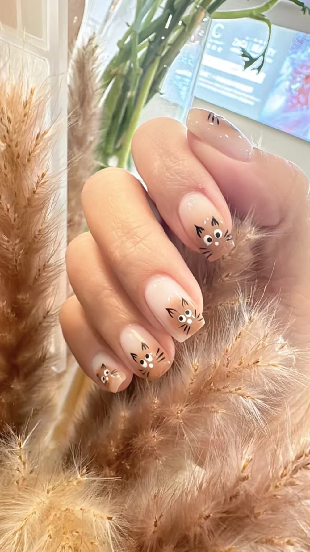 甜妹猫猫美甲，好喜欢！猫猫🐱💅