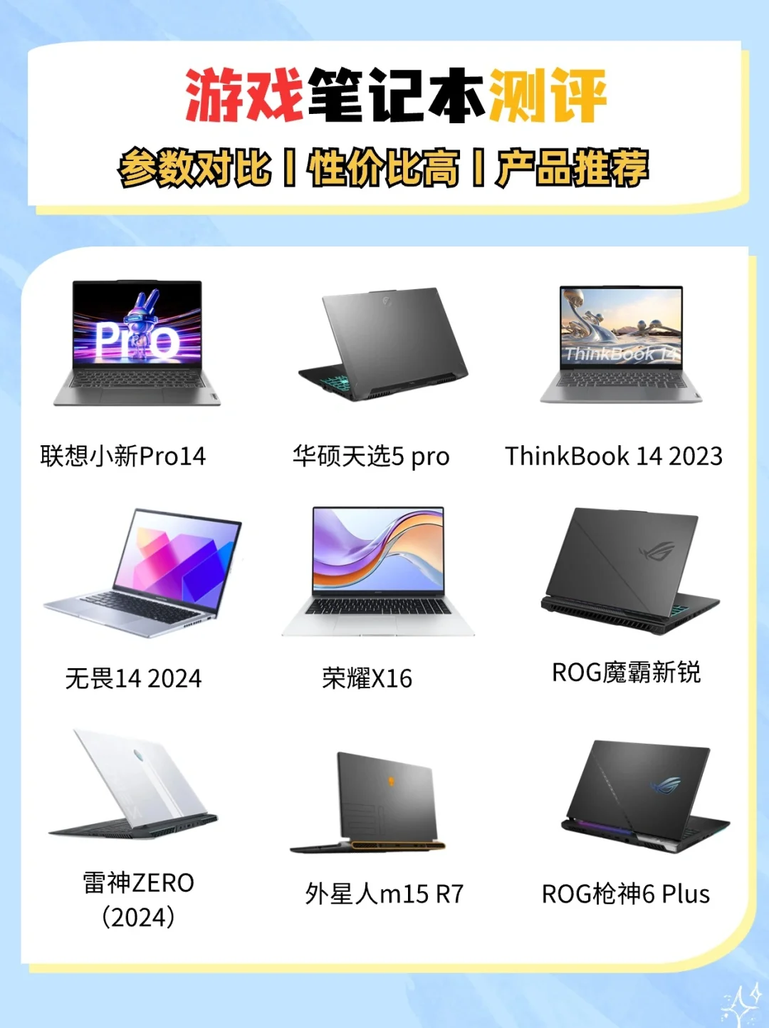2024游戏本选购指南‼️笔记本推荐‼️