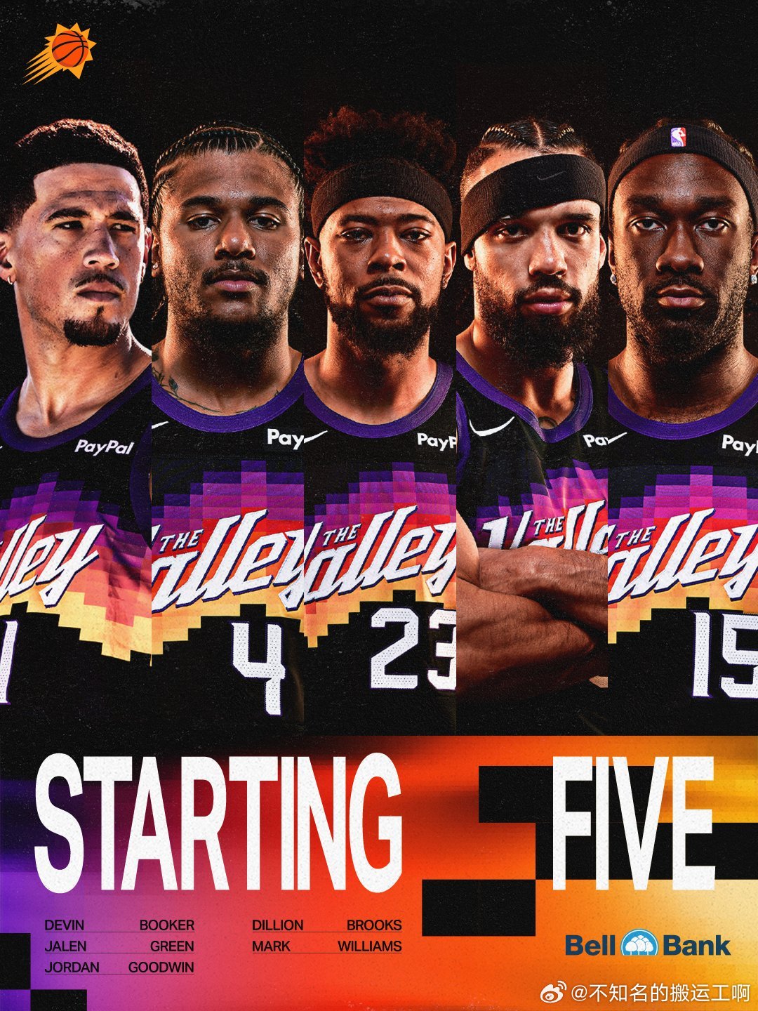 菲尼克斯太阳  太阳首发出炉布克、格林、古德温、狄龙、马威 