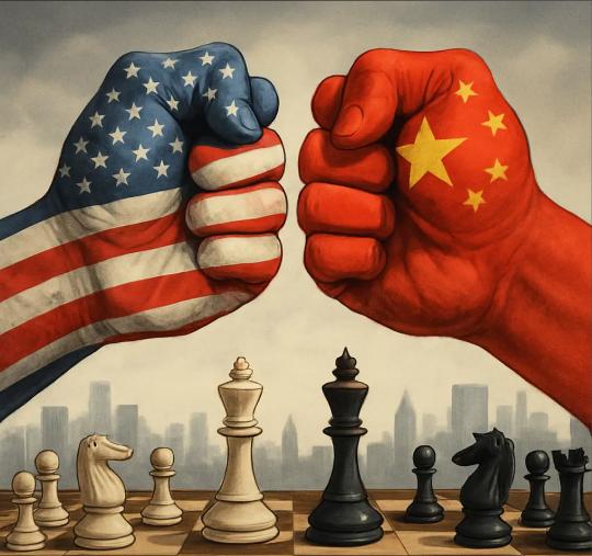 [熊猫]中美之间，已经没有回头路了。美国手里的绳子，已经勒住中国经济的咽喉；而中
