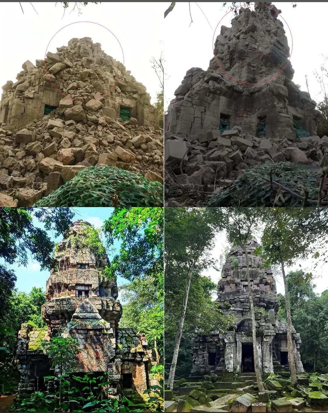 泰国破坏柬文化遗产，轰炸重要文化遗址，野蛮轰炸毁坏了柏威夏寺、塔克拉贝寺等历史古