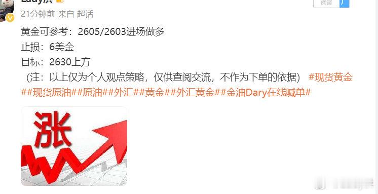 黄金刚刚安排的2605多单布局进场，黄金犹有助力现价来到2613一线，布局成功收
