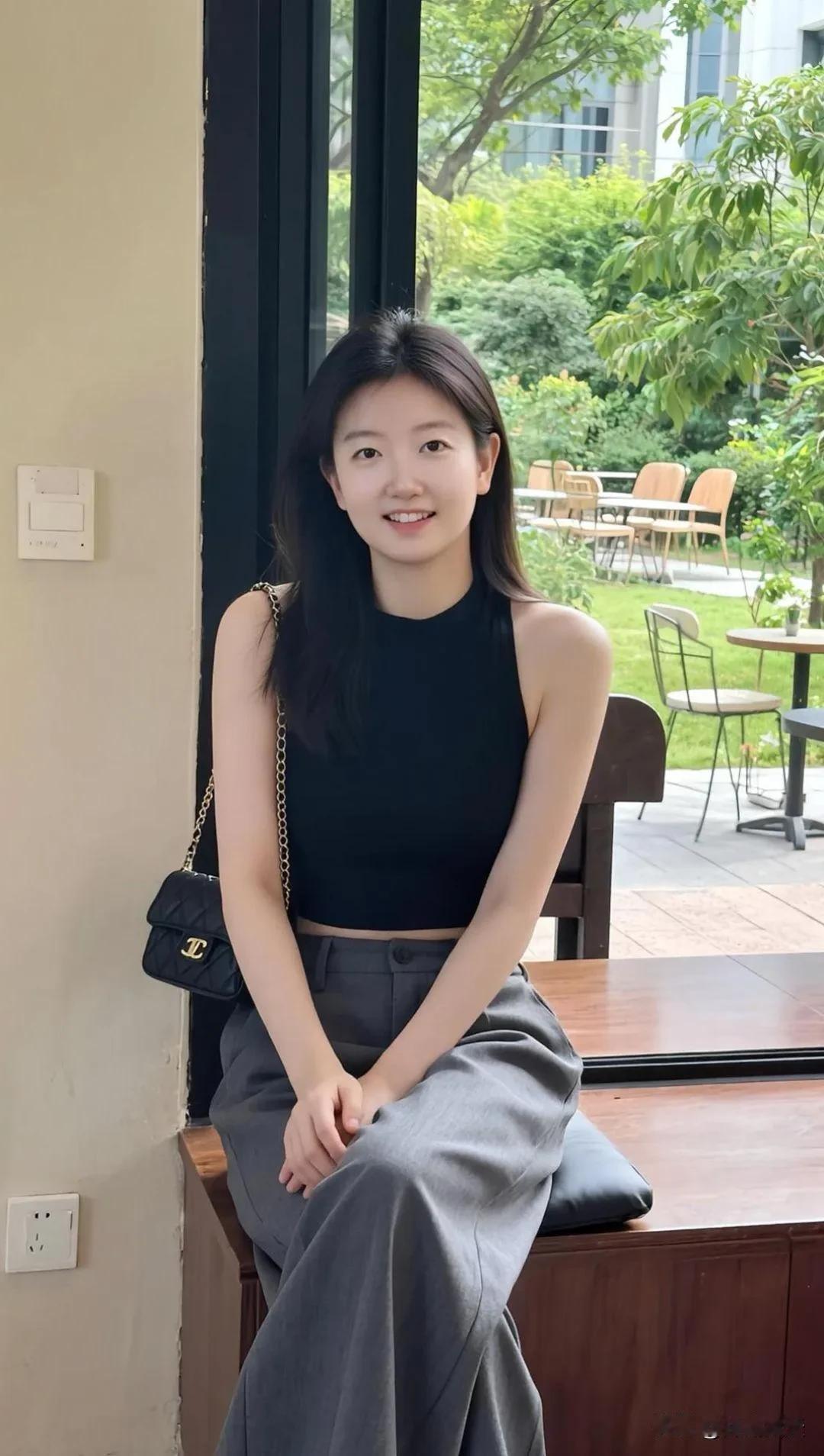 等孙颖莎赛场生涯结束，不再需要那么多肌肉。再穿上漂亮衣服，化化妆，大概就是这个样