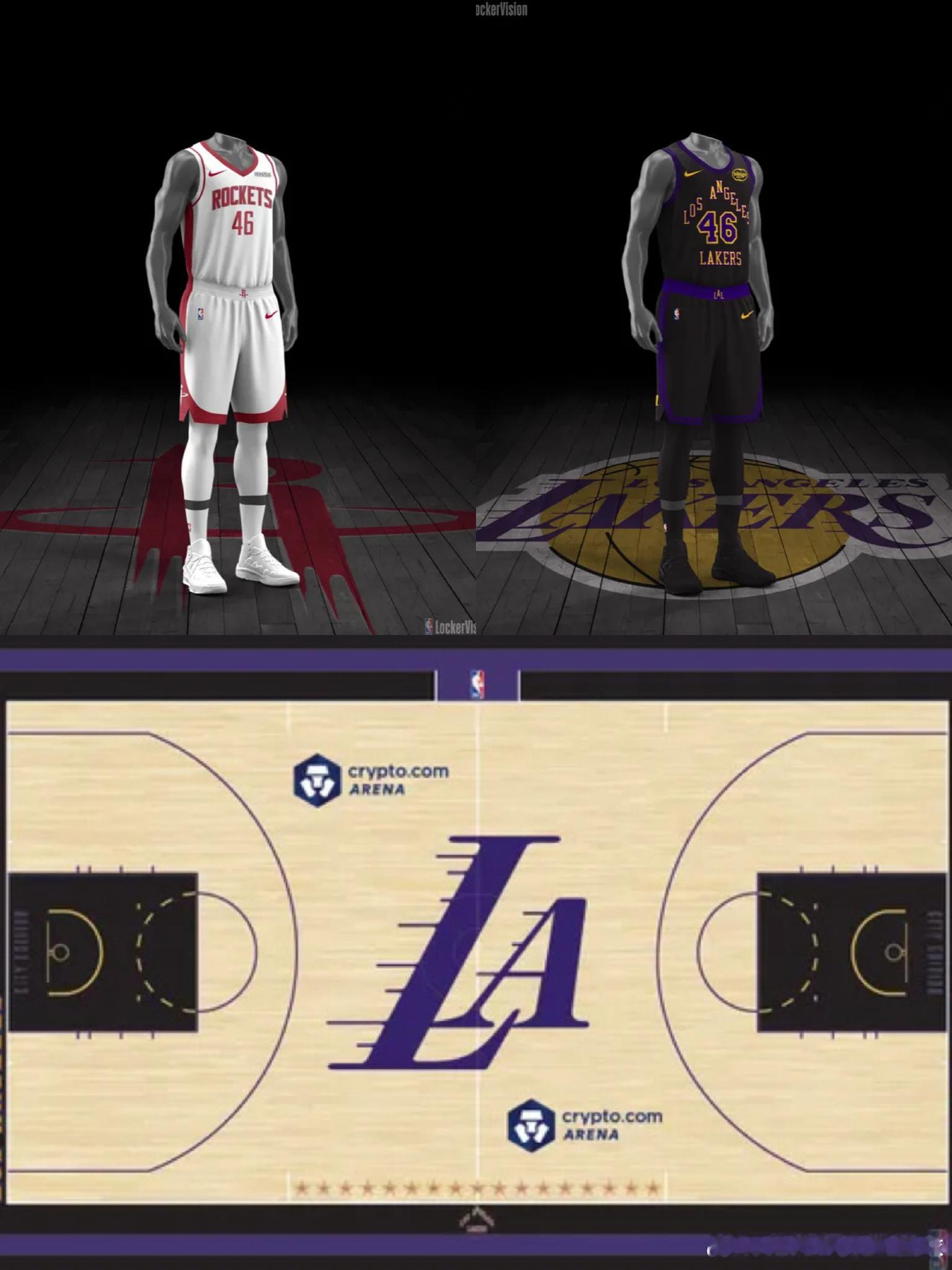 火湖大战前2场球衣敲定👀火箭vs湖人nba季后赛休斯顿火箭