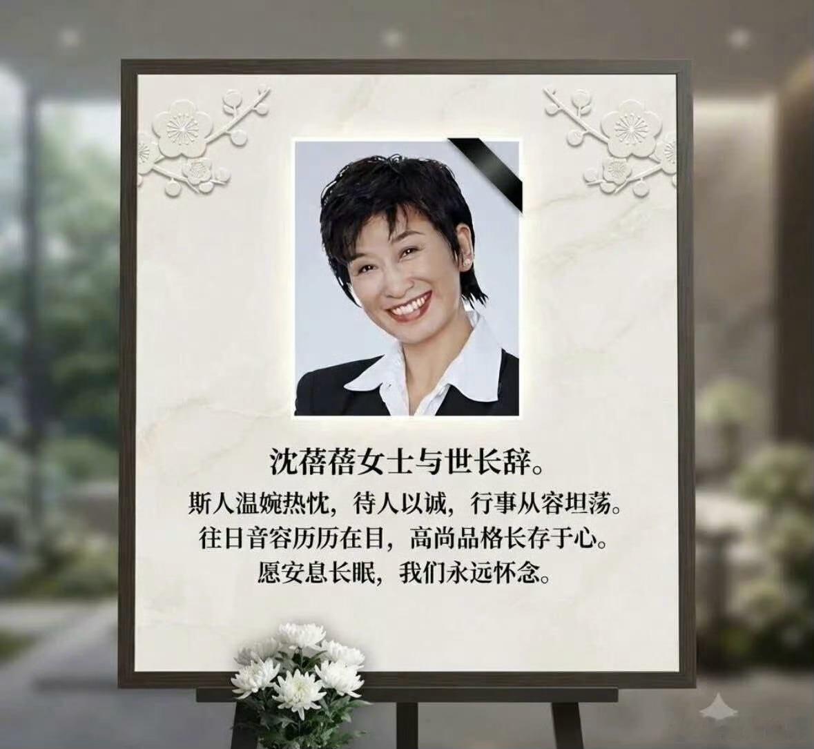 阎肃观察肃言肃语 【 凤凰卫视元老沈蓓蓓去世，曾被称为主持人事务部的大姐大，被夸