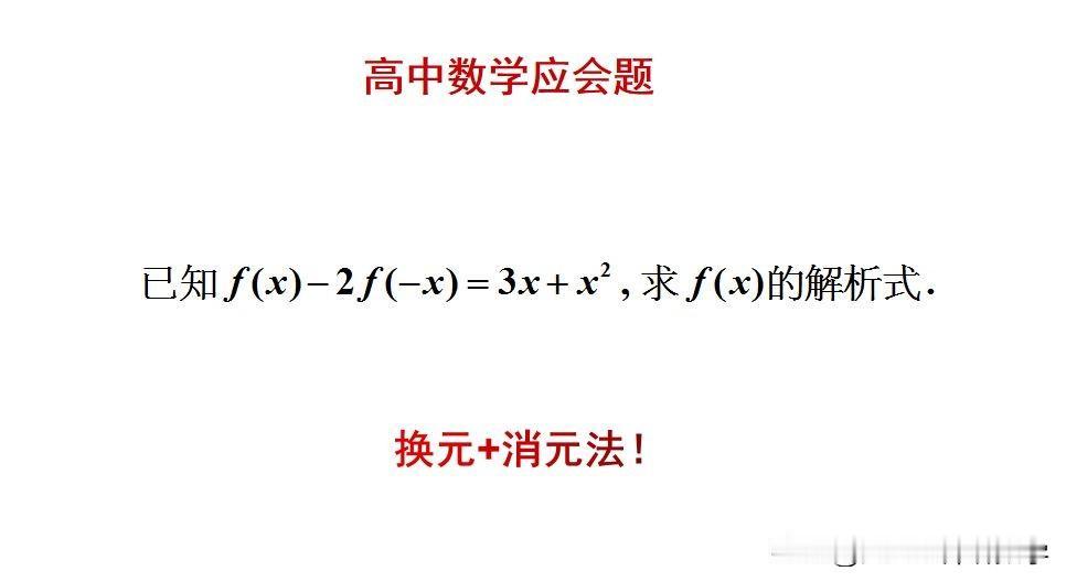 高中数学应会题：
题目如图所示，求函数解析式。
用什么方法来求解比较简单？[wh