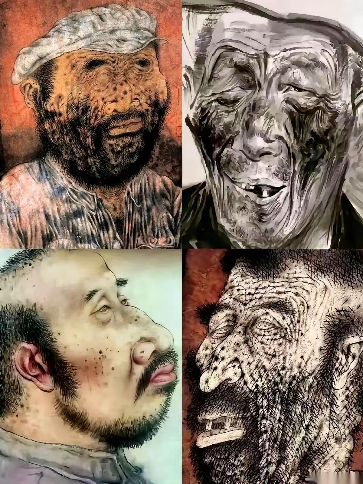 从下面这几幅画，你就能感觉得出，这作者心里得有多阴暗！多邪恶！都丑陋！多扭曲！