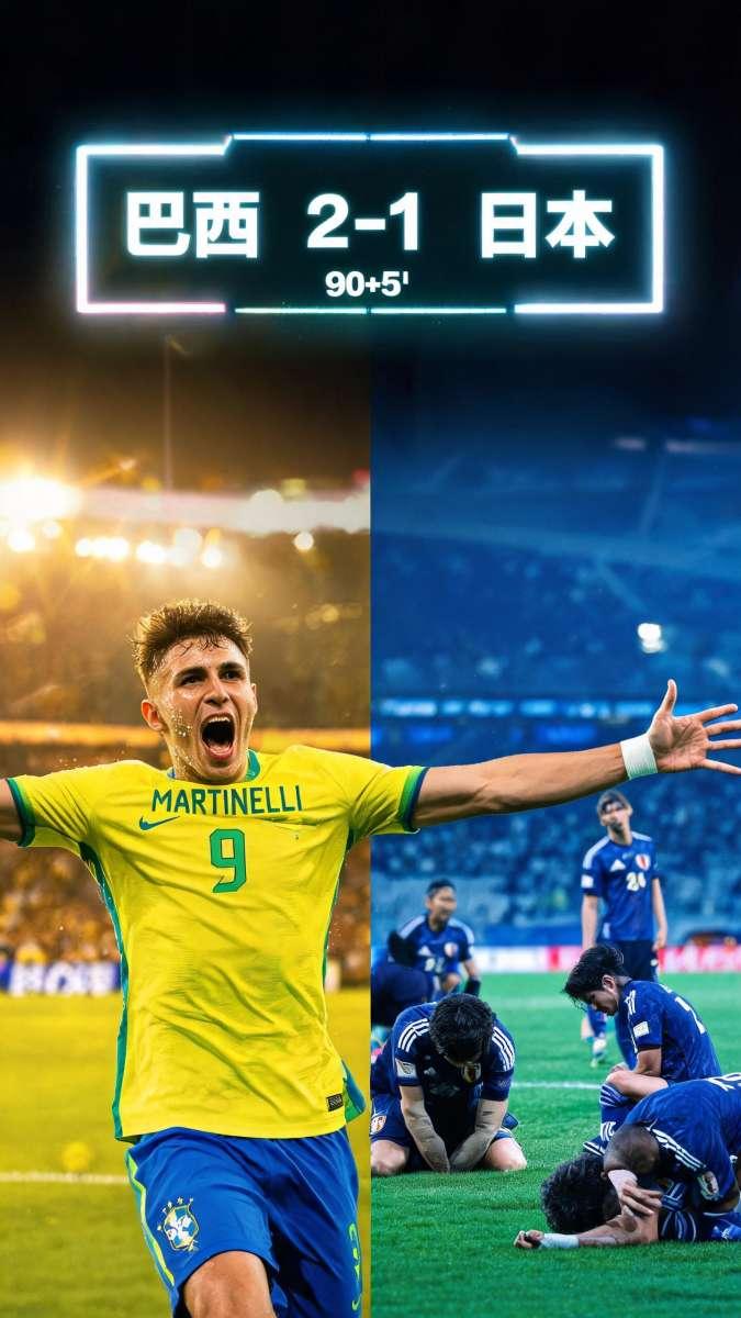 巴西2-1日本，第五次了。日本在世界杯淘汰赛的第五场败仗，每次死法不重样。这次补