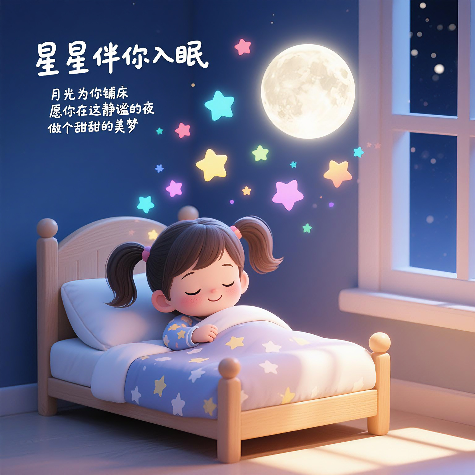 星星伴你入眠，月光为你铺床，愿我们在这静谧的夜，都能做个甜甜的美梦，晚安。 ​​