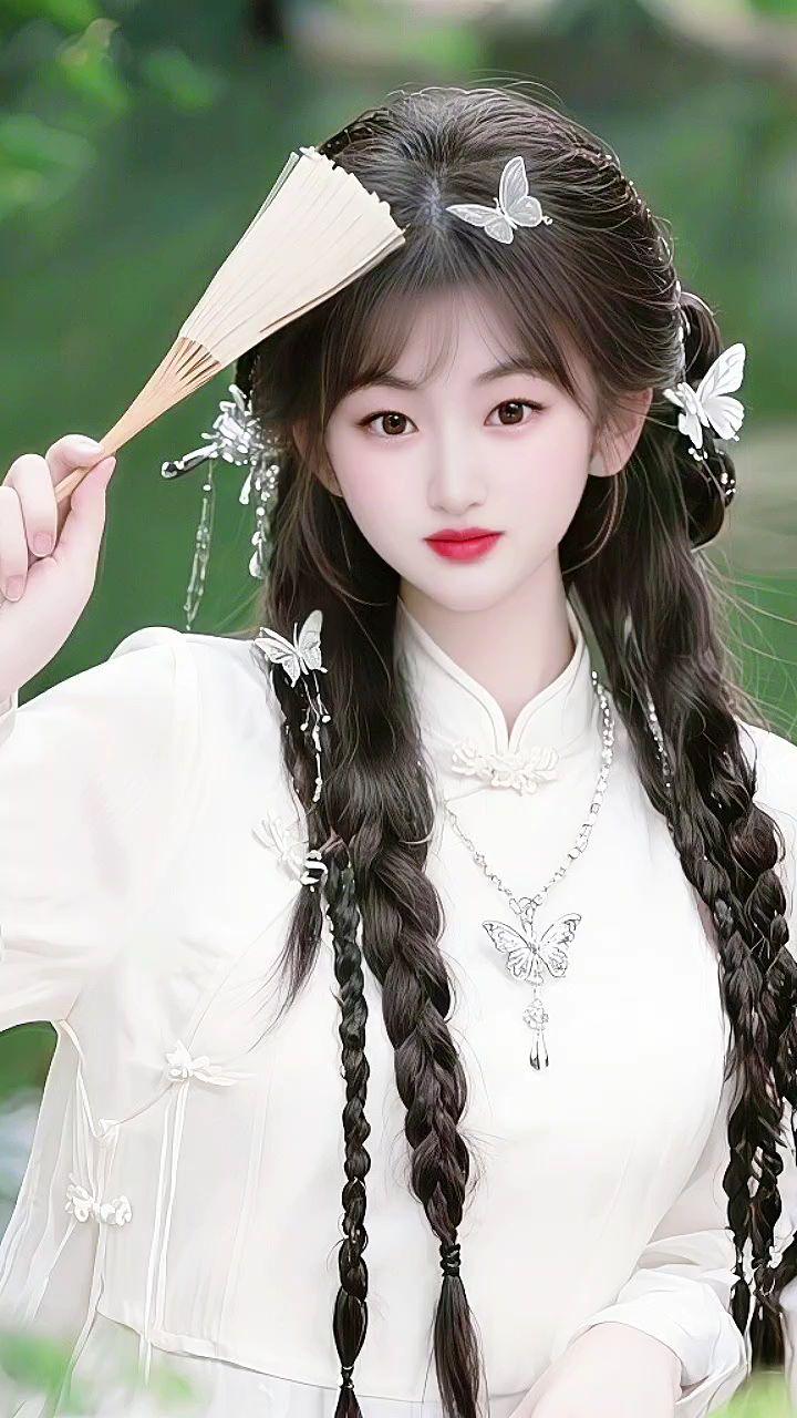 古风少女穿搭 清纯甜美 扇子 少女感 元气少女