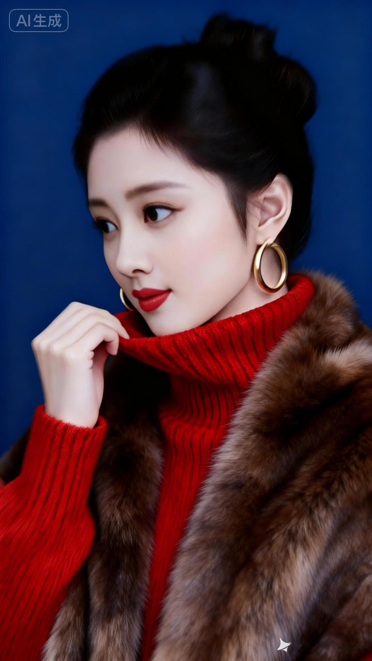 冬日穿搭指南：红衣搭配毛绒大衣，温暖又时尚！