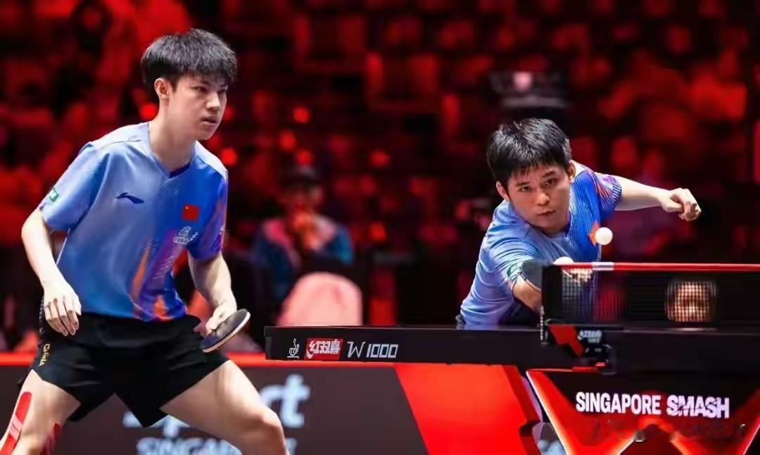 昨晚进行的世乒联大满贯赛新加坡站一场男双1/8决赛，中国队唯一参赛的组合林诗栋/
